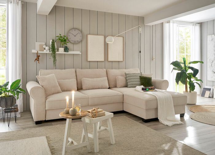 Moderne gestoffeerde hoek met bedfunctie CR&Egrave;ME