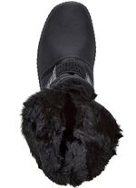 Enkellaarsjes met krokodillenlakafwerking ZWART