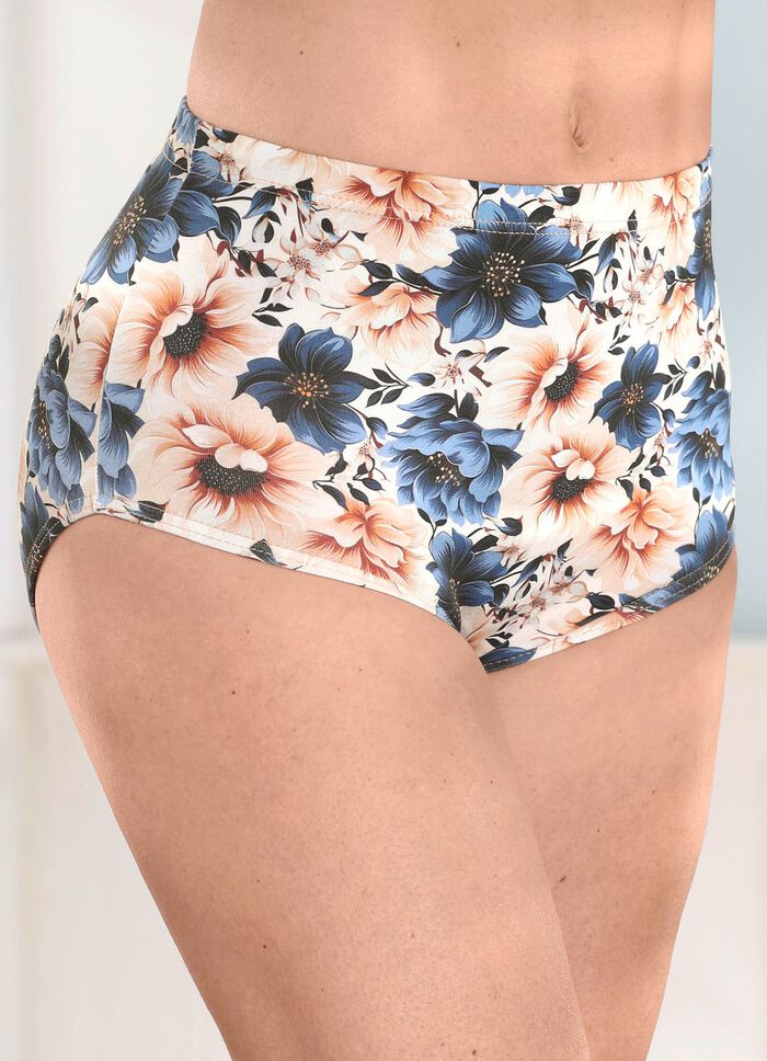 Laurina driepack slips met bloemenmotief 