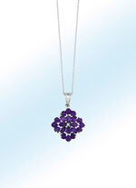 Chique hanger met ankerketting en echte amethist