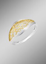Fascinerende damesring in elegante bicolor look 