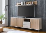 Geweldig tv-longboard met wandplank KASJMIER EIKEN CREMONA