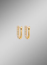 Stijlvolle roestvrijstalen creolen met kristallen 