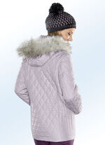 Jas met in de lengte doorgestikte zijkanten 