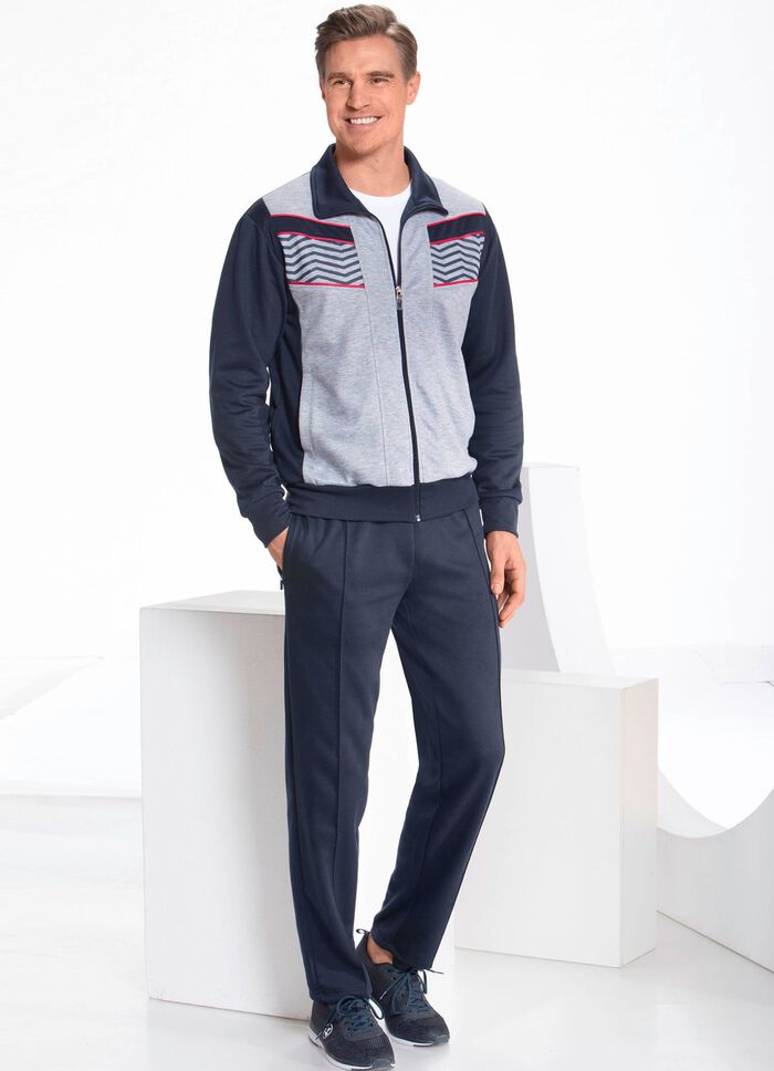 Vrijetijdspak met bies op de naad 