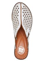 ELENA EDEN klomp van reli&euml;f rundnappaleer WIT