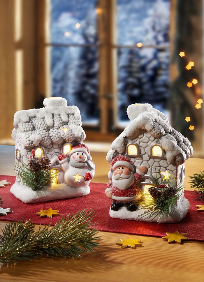 Verlichte huisjes, set van 2 