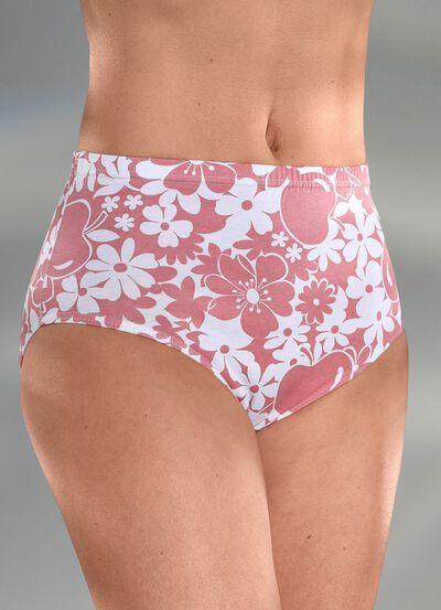 Verpakking van vier slips met bloemenmotief 