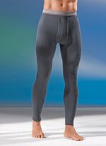 Pijlring, set van 2 ondergoed, lang, fijn geribd, grafiet 