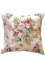 Kussenhoes met bloemmotief 