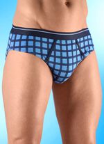 Drie-pack geruite slips 