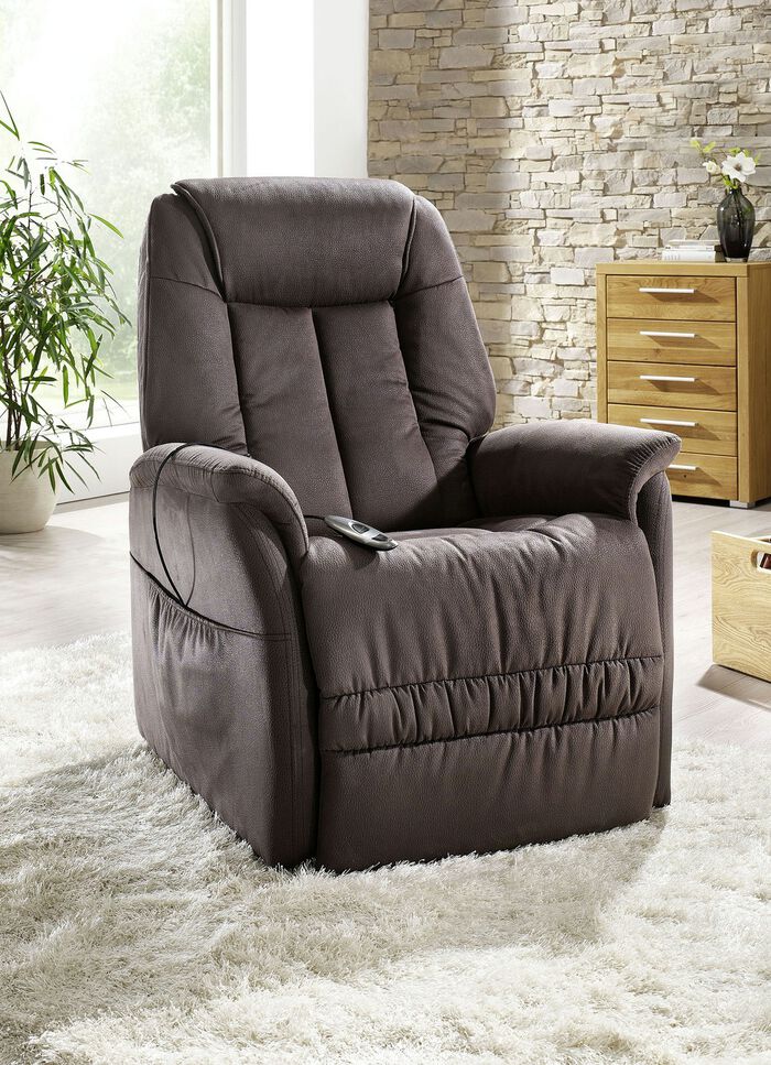 Tv-fauteuil met motor en opstahulp BRUIN