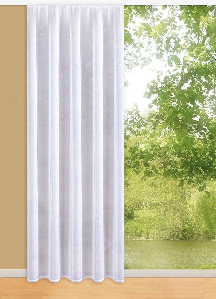 Halfdoorzichtige store met universele railband 