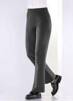 Broek met krijtstreep in een modieuze wijdte ANTRACIET-LICHTGRIJS