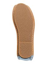 Laura Vita ballerina met leren bloem BLAUW-MULTICOLOR