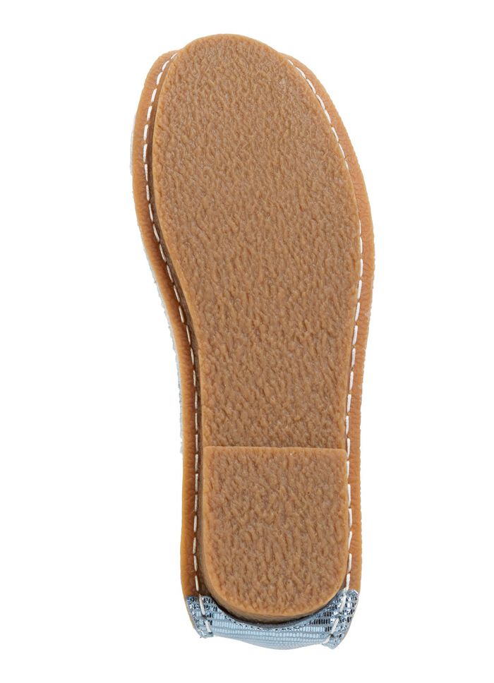 Laura Vita ballerina met leren bloem BLAUW-MULTICOLOR