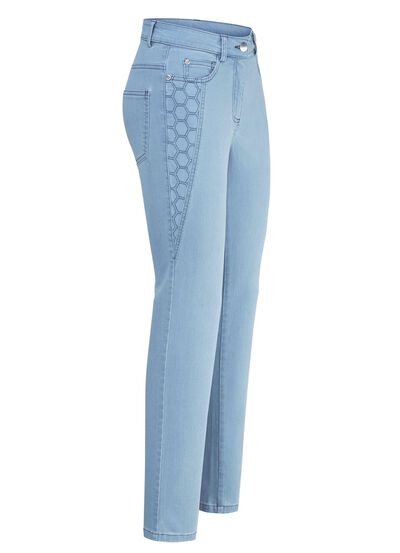 Jeans met mooie borduursels 