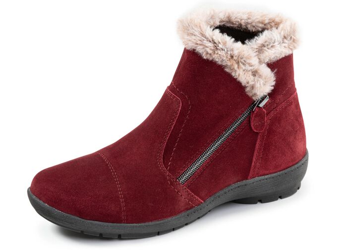 ELENA EDEN, gevoerde dameslaarzen, winterschoenen, breedte G, met uitneembaar voetbed BORDEAUX