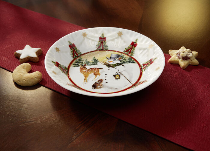 Premium porseleinen kom van Villeroy & Boch WIT-ROOD