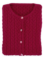 Vest met scheerwol WIJNROOD