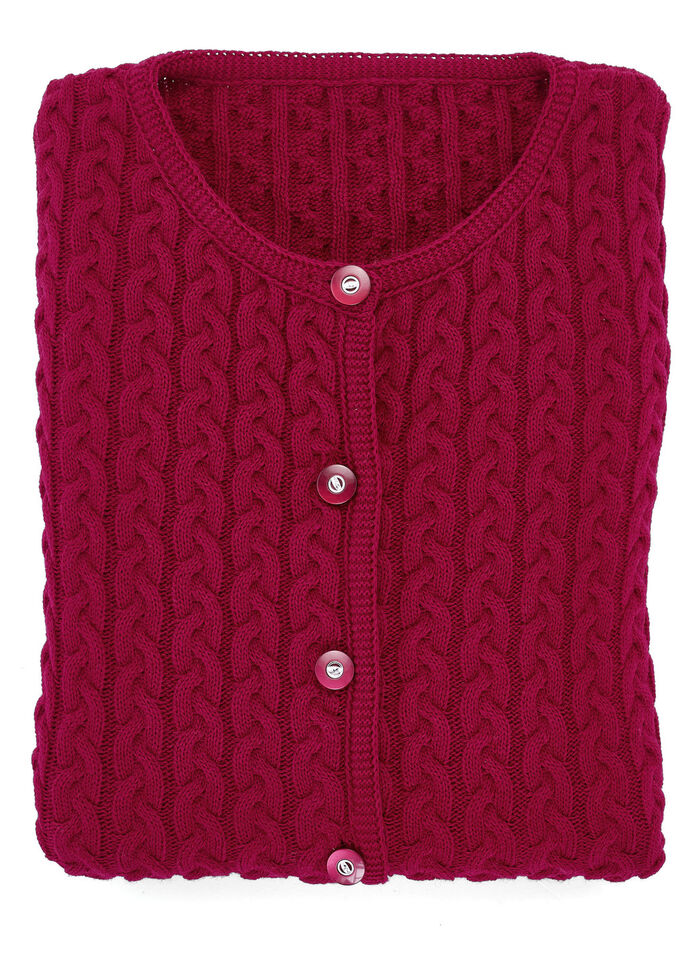 Vest met scheerwol WIJNROOD
