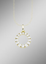 Sprankelende hanger met synth. zirkonia 