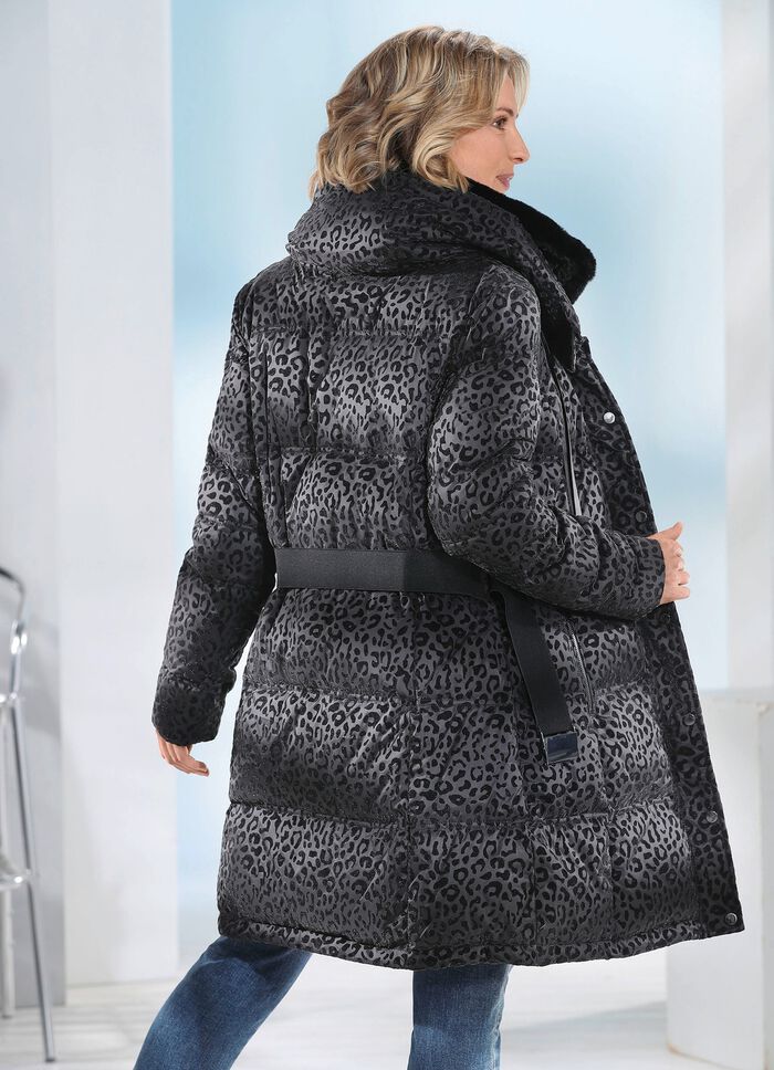 Korte jas met stretchriem 