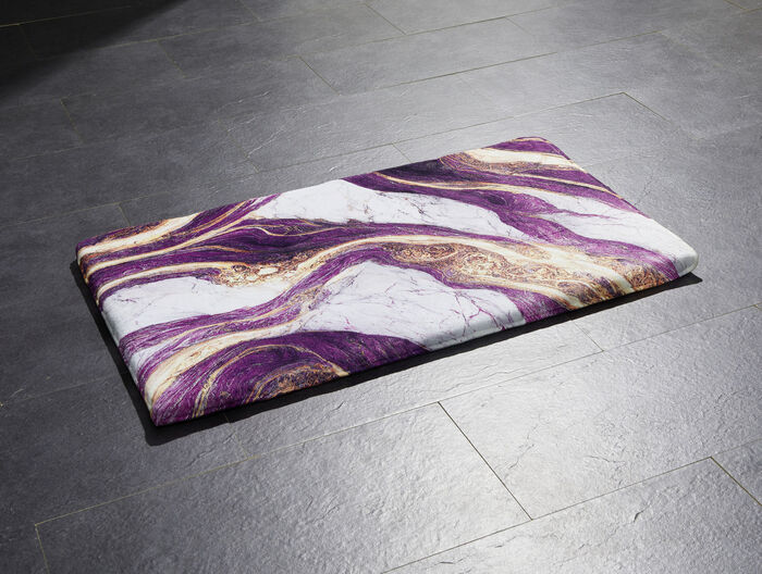 Badmattenset van zeer zachte kwaliteit AUBERGINE