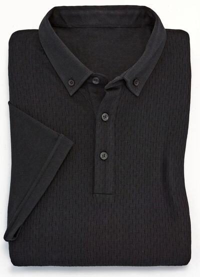 Poloshirt in gestructureerde kwaliteit 