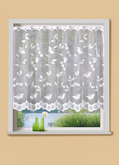 klein raamgordijn met roede-doortrek 