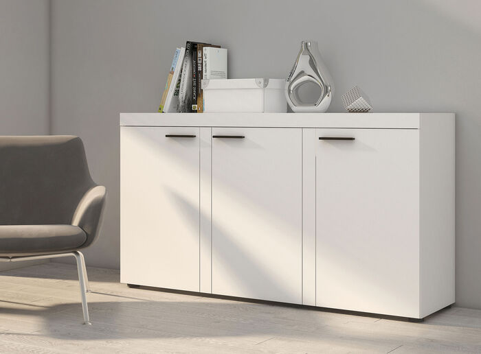 Ladekastserie met matte fronten WIT