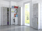 Praktische kasten in een strak design WIT-BETON