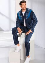 Vrijetijdspak met contrasterende inzet 