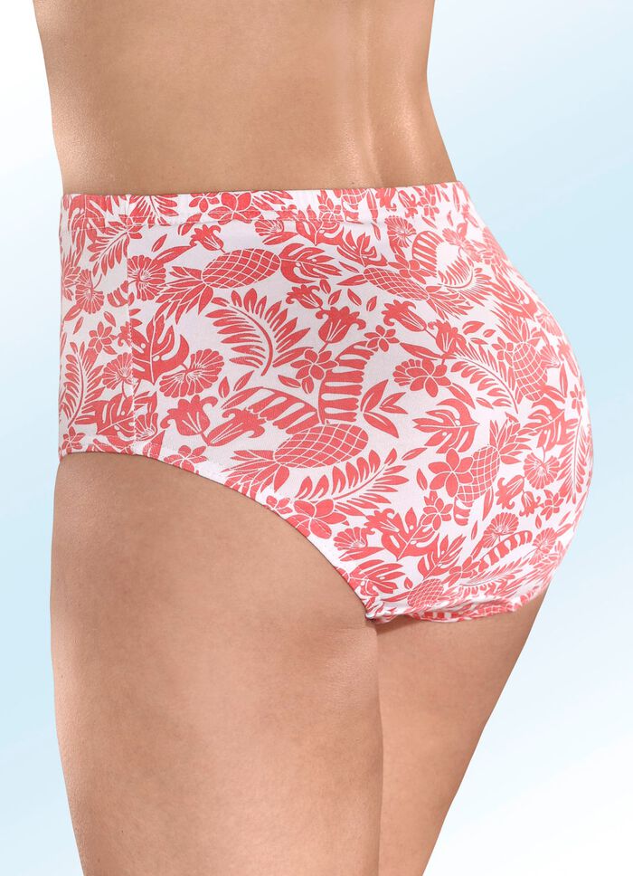 Set van vijf slips met een gedrukt ontwerp 