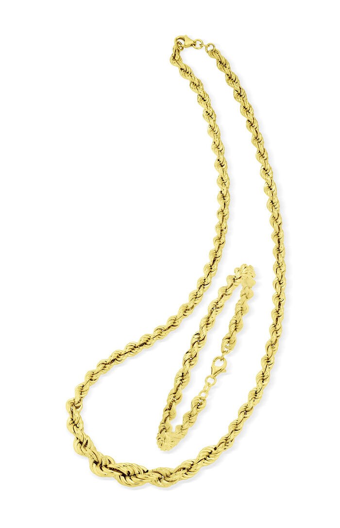 Klassieke koordkettingset van goud 