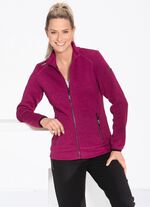 Gebreid fleece kort jack van &ldquo;LPO&rdquo; GEVLEKTE BES