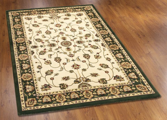 Bruggen en tapijten met fijne bloemendetails DONKERGROEN