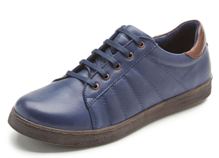 Andrea Conti veterschoenen met contrasterende bies aan de achterkant MARINE