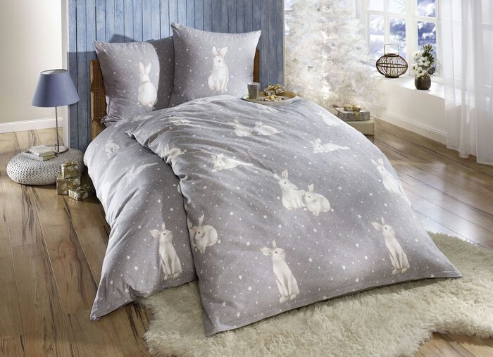 Elegante fijnflanel beddengoedset van katoen 