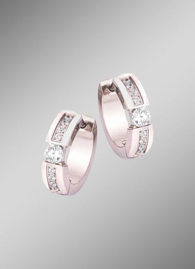 Elegante creolen met synthetische zirkonia 