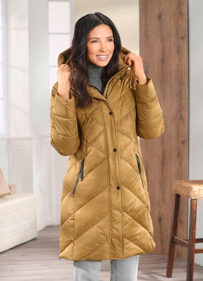 Functionele korte mantel met afneembare capuchon 