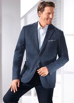 Jas in 2 kleuren MARINEBLAUW GEBLOKT