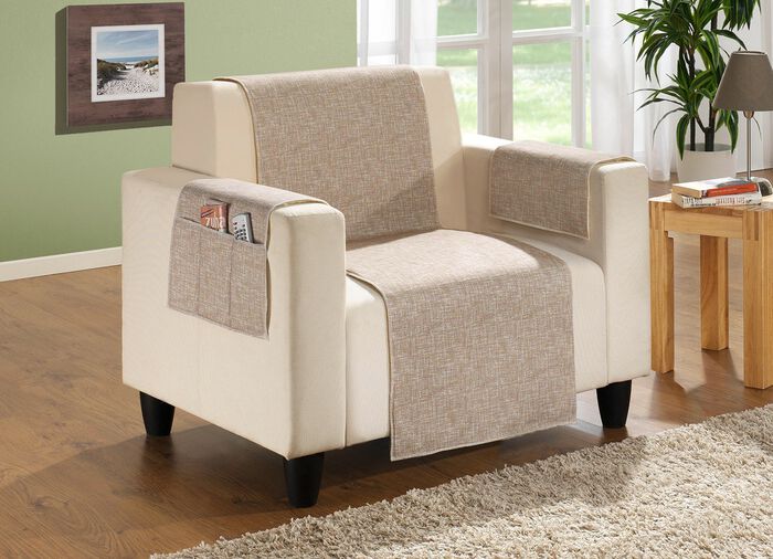 Woonaccessoires van 100% katoen, onderkant 100% scheerwol GROEN