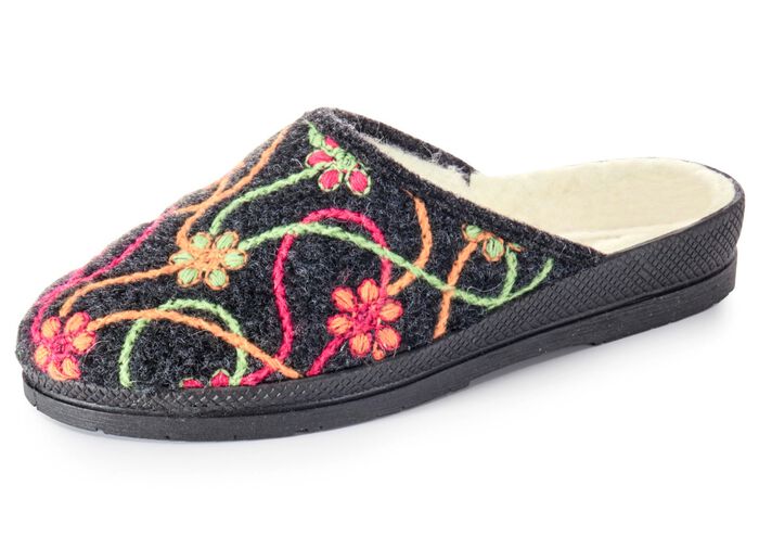 Warme damespantoffels, met nieuwe wol 