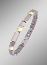 Bicolor armband met synthetische zirkonia 