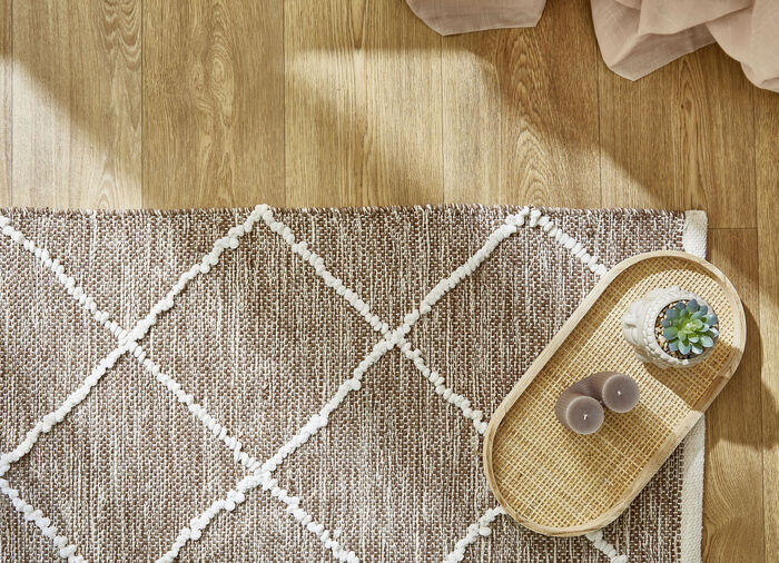 Moderne tapijten en karpetten van 100% katoen BRAUN