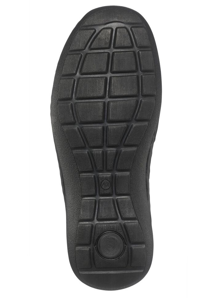 Slippers van generfd nappaleer GRIJS