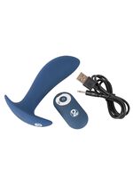 Zijdezachte anale plug met afstandsbediening 