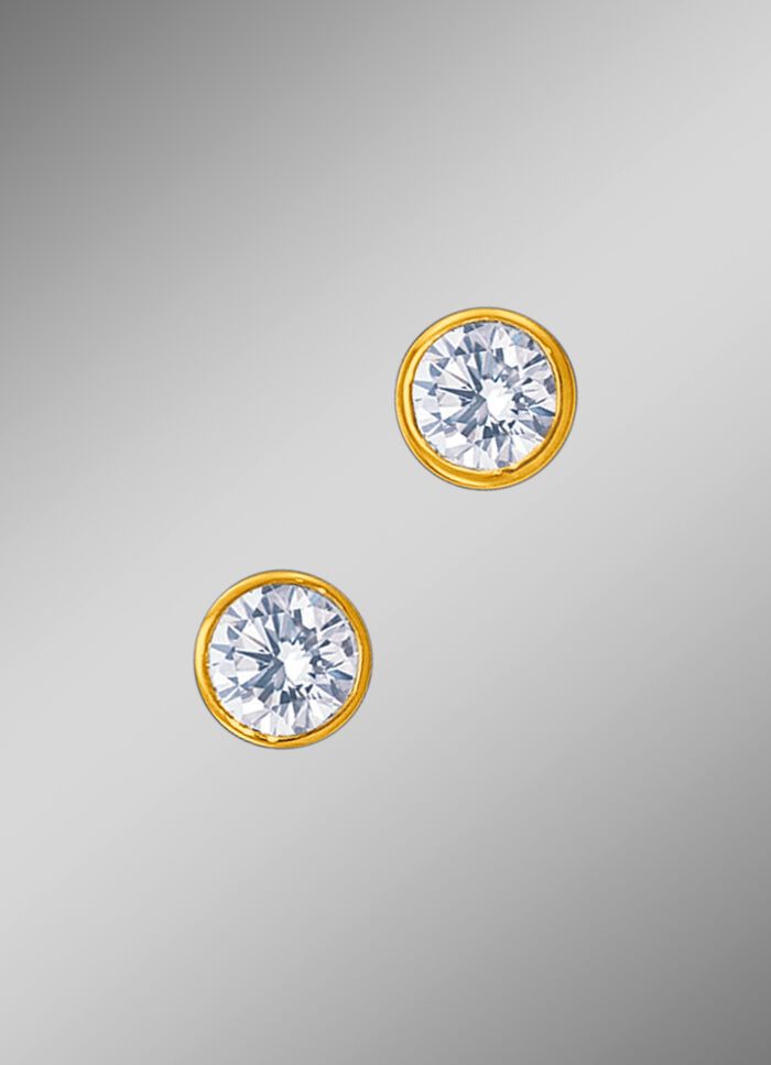 Massieve oorbellen met briljanten 