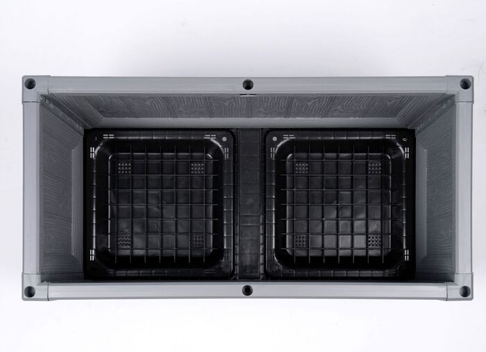 XXL dubbele plantentoren met wieltjes 